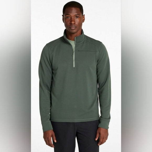 L.L.Bean Men's VentureStretch Ottoman-Rib Pullover Quarter-Zip XXXL